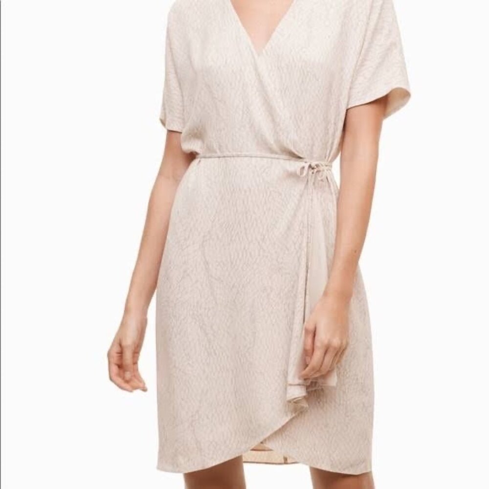 Aritzia Wallace Wrap Crepe Dress